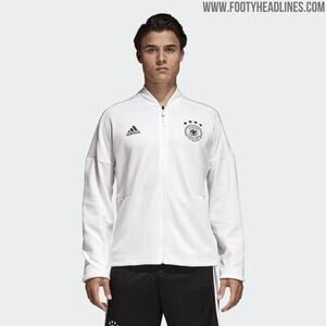 Adidas Germany Deutscher 2018 World Cup Authentic Anthem Knit Soccer Zip Jacket
